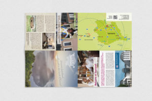 Als Werbematerialien für die Kampagne „Discover Saarland“ wurden unter anderem Flyer gestaltet, die dann als Beilage in die KaiserslauternAmerican eingelegt wurden.