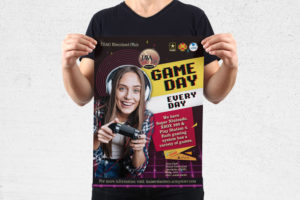 MWR Kaiserslautern nutzt viele Werbematerialien um für seine Events zu werben. Für das Game Day Event haben wir dieses Poster gestaltet.