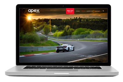 Website Entwicklung, Gestaltung und Programmierung für Apex Nürburg.