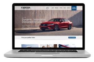 Wir haben die Website Entwicklung, Gestaltung und Programmierung für den amerikanischen Volvo Händler Capitol Motors in Ramstein übernommen.